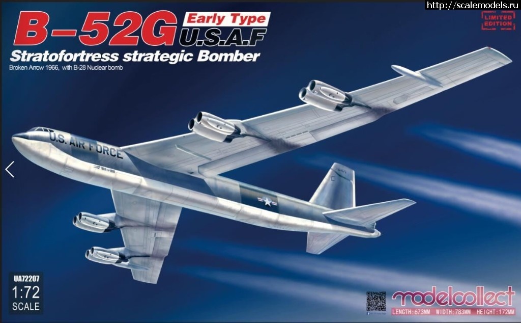 1558423447_0005145_b-52g-early-type-usaf-stratofortress-strategic-bomber-broken-arrow-1966-with-b-28-nuclear-bomb.jpeg :  .  Modelcollect, Tiger Model  