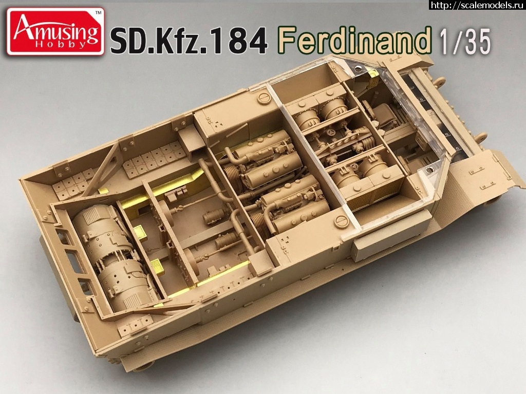 1559041841_61336456_2400723253481431_7748271360199098368_o.jpg :  Amusing Hobby 1/35 Sd.Kfz. 184 Ferdinand & 16t Strabokran  