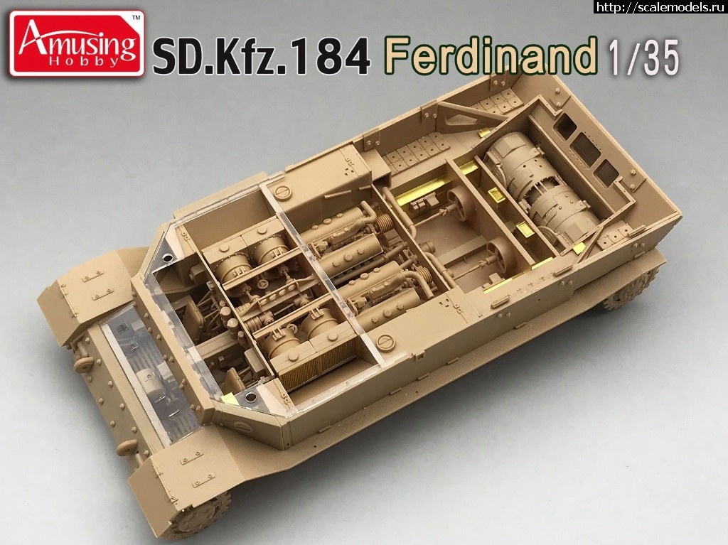 1559041842_61139427_2400723293481427_2228328062225743872_o.jpg :  Amusing Hobby 1/35 Sd.Kfz. 184 Ferdinand & 16t Strabokran  