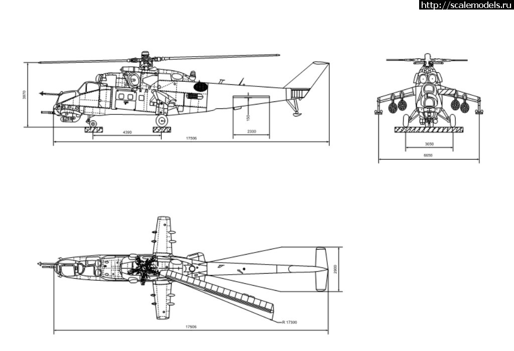 Чертежи вертолета ми 24