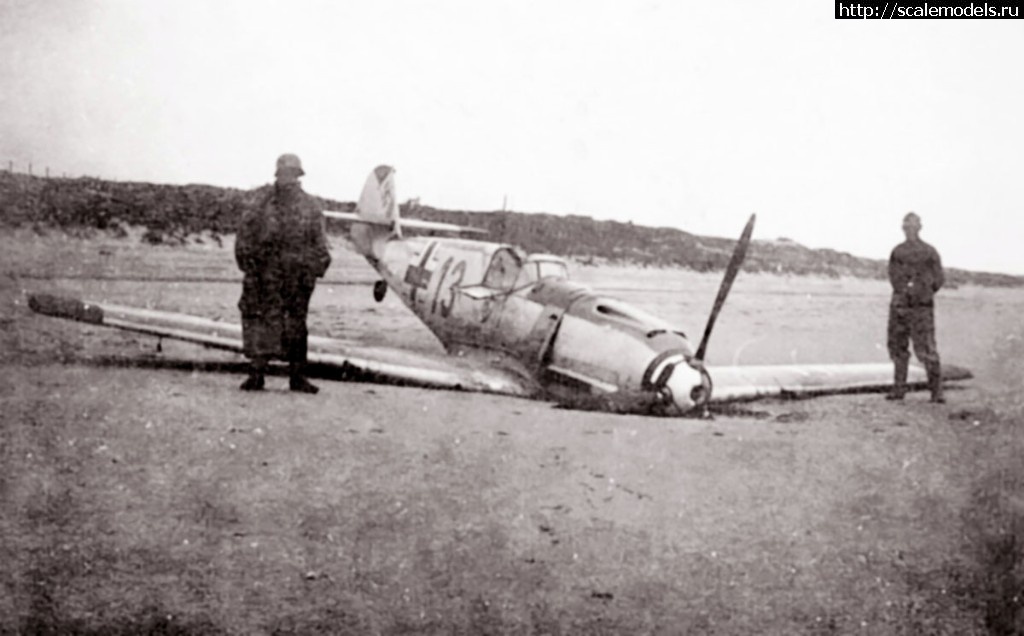 1562580750_Messerschmitt-Bf-109E3-9-JG51-Yellow-13-belly-landed-on-a-French-Beach-France-1940-07.jpg : #1561075/  Bf 109 (E)-   .  