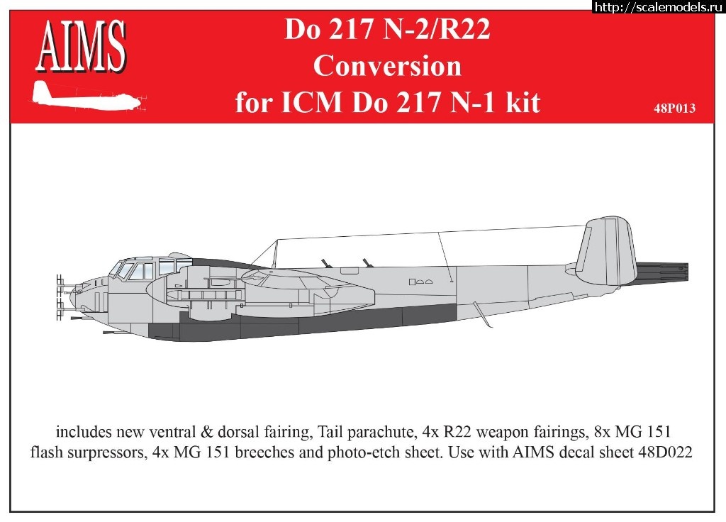 1564513434_66819604_2498158096902724_3195876407515283456_o.jpg :  Aims 1/48   Dornier Do 217 N-2/R 22  