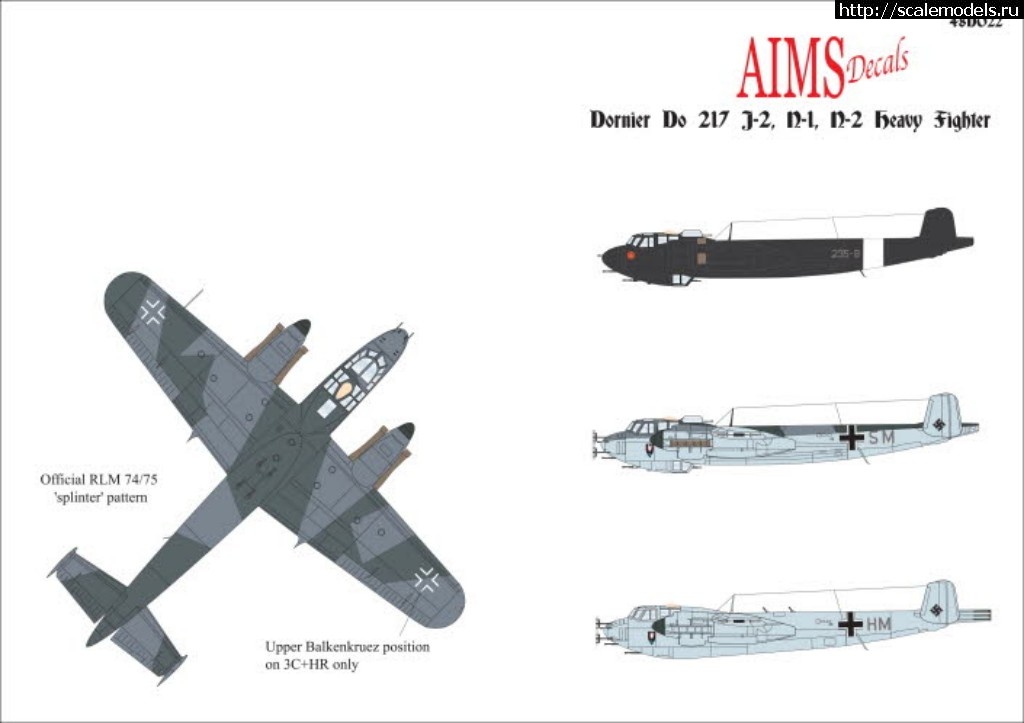 1564513731_db_front39.jpg :  Aims 1/48   Dornier Do 217 N-2/R 22  