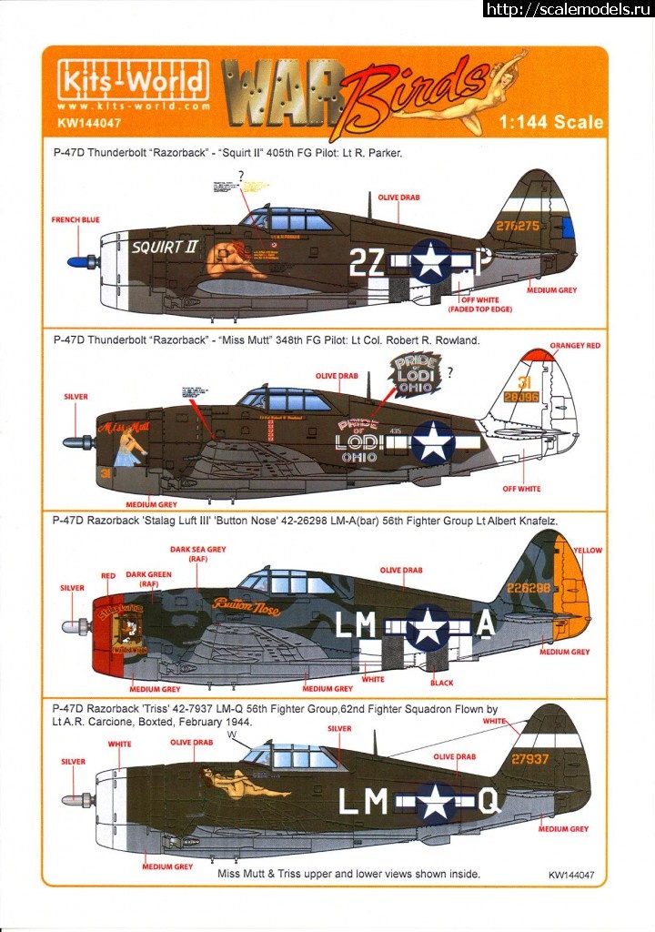 1569233226_KW144047A.jpg : #1574177/ Tamiya 1:72 Thunderbolt Razorback ()  