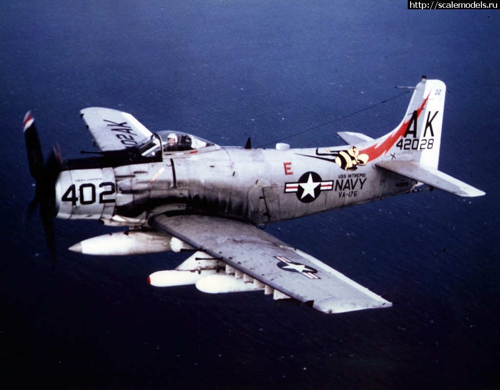 1570444703_A-1J_Skyraider_VA-176_Vietnam_1966.jpg : #1577043/  1/48  1/72 A-1 Skyraider - Tamiya, Hasegawa, Matchbox  