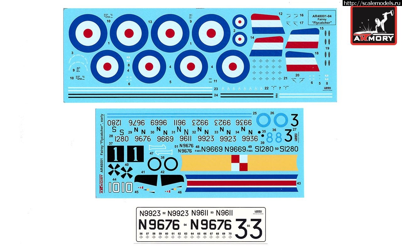1573665497_AR48001---1-48-Fairey-Flycatcher-early---kit---07-decals.jpg :  ARMORY, FREEDOM Model Kits  