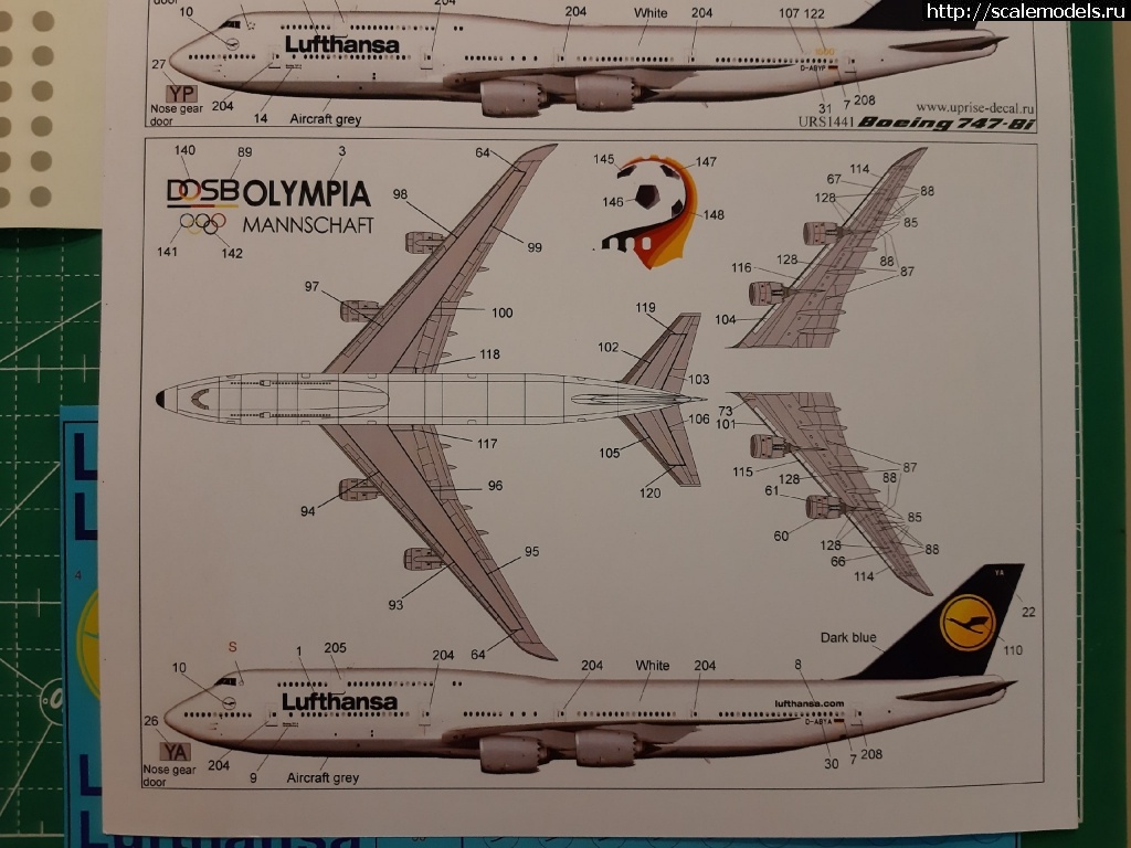 1579552565_VAStGm4QbOI.jpg :  UpRise:  Boeing 747-800i Lufthansa Zvezda 1:144  