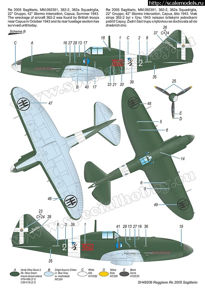 1582285701_86826079_861691774271184_5450105252839686144_o.jpg :  Special Hobby 1/48 Reggiane Re.2005 Sagittario  