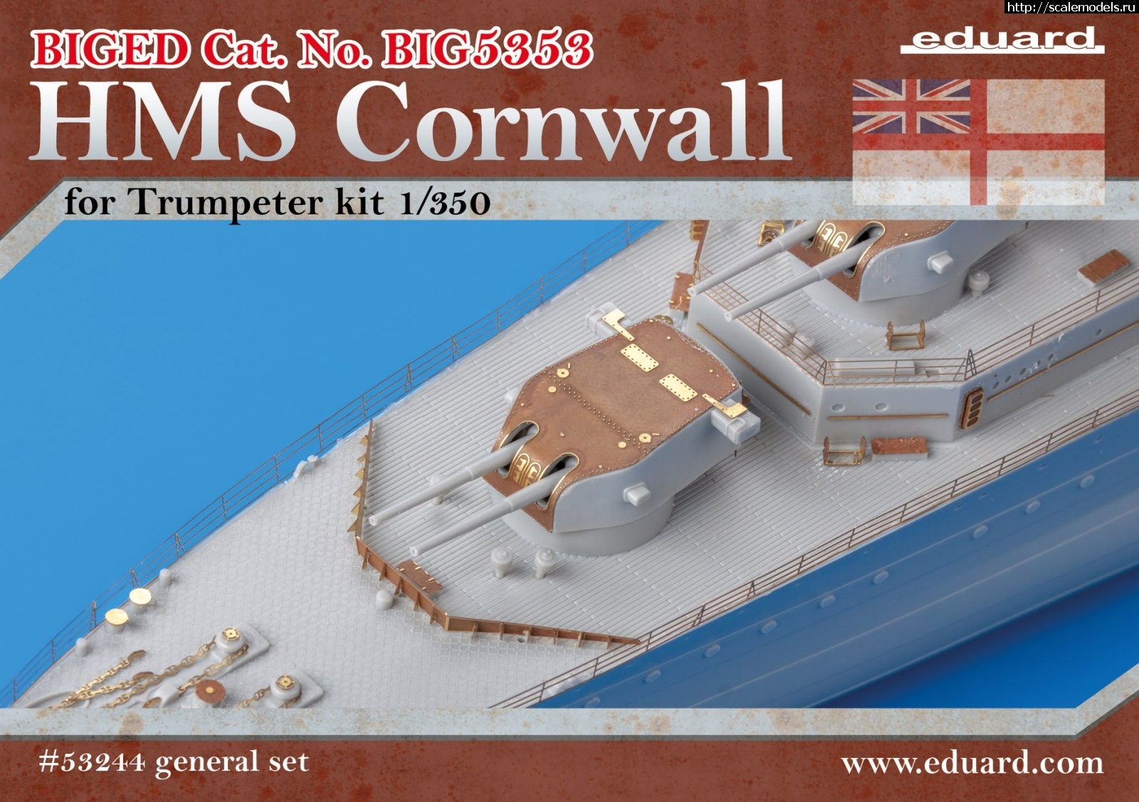 1582286675_87018624_3249575485057376_7607617550691598336_o.jpg :  Eduard 1/350 BIG ED    HMS Cornwall  