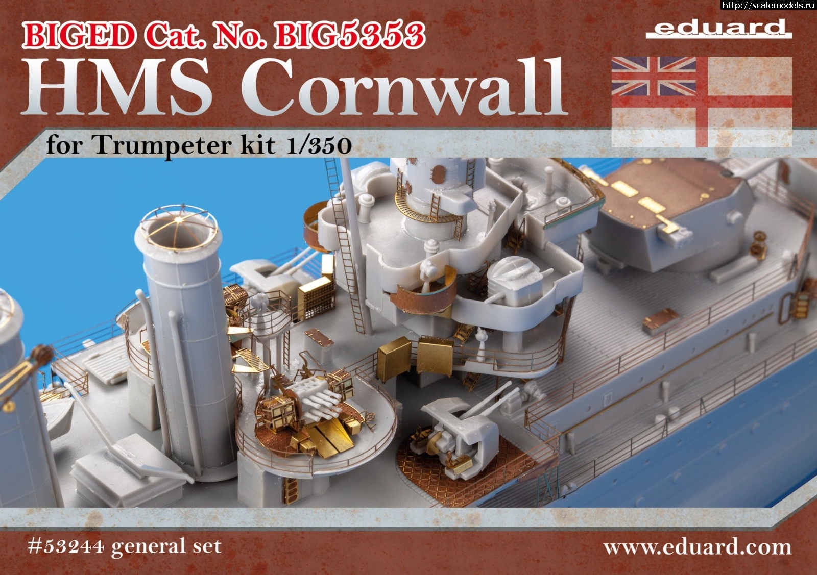 1582286691_87035412_3249575678390690_7209724921327386624_o.jpg :  Eduard 1/350 BIG ED    HMS Cornwall  