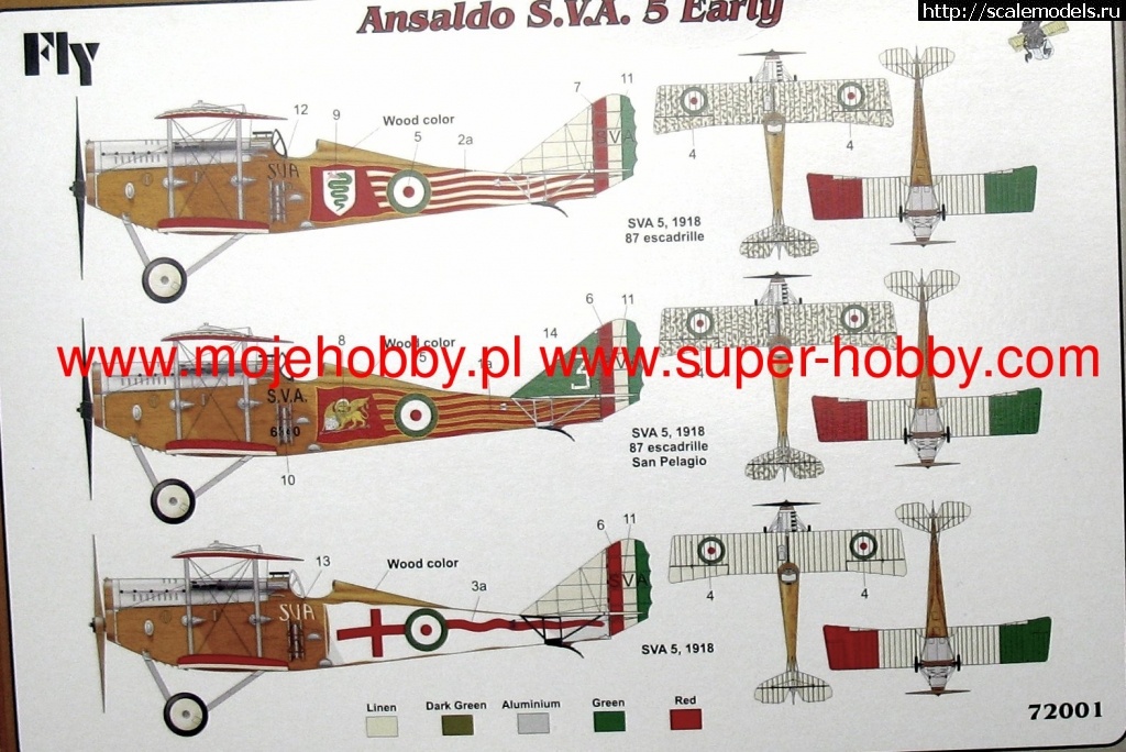 1595442947_4550_2_FLY72001_1.jpg : #1632913/ Ansaldo SVA-5    AZmodel   1/72   