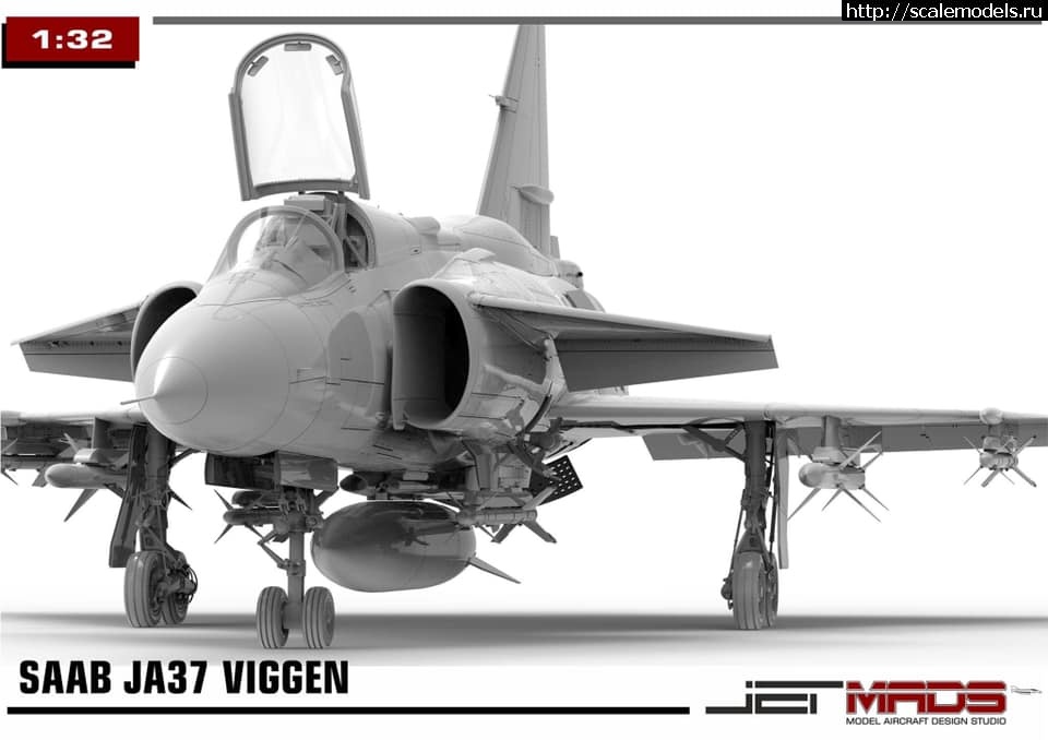 1599998788_119140426_10158057700398802_1840616596478066477_n.jpg :  Jet Mads 1/32 SAAB JA37 Viggen - 3D-  