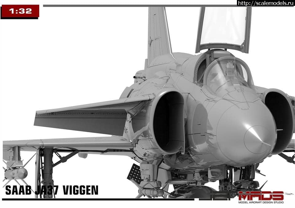 1599998839_119036160_10158057699993802_4786439479549305394_n.jpg :  Jet Mads 1/32 SAAB JA37 Viggen - 3D-  