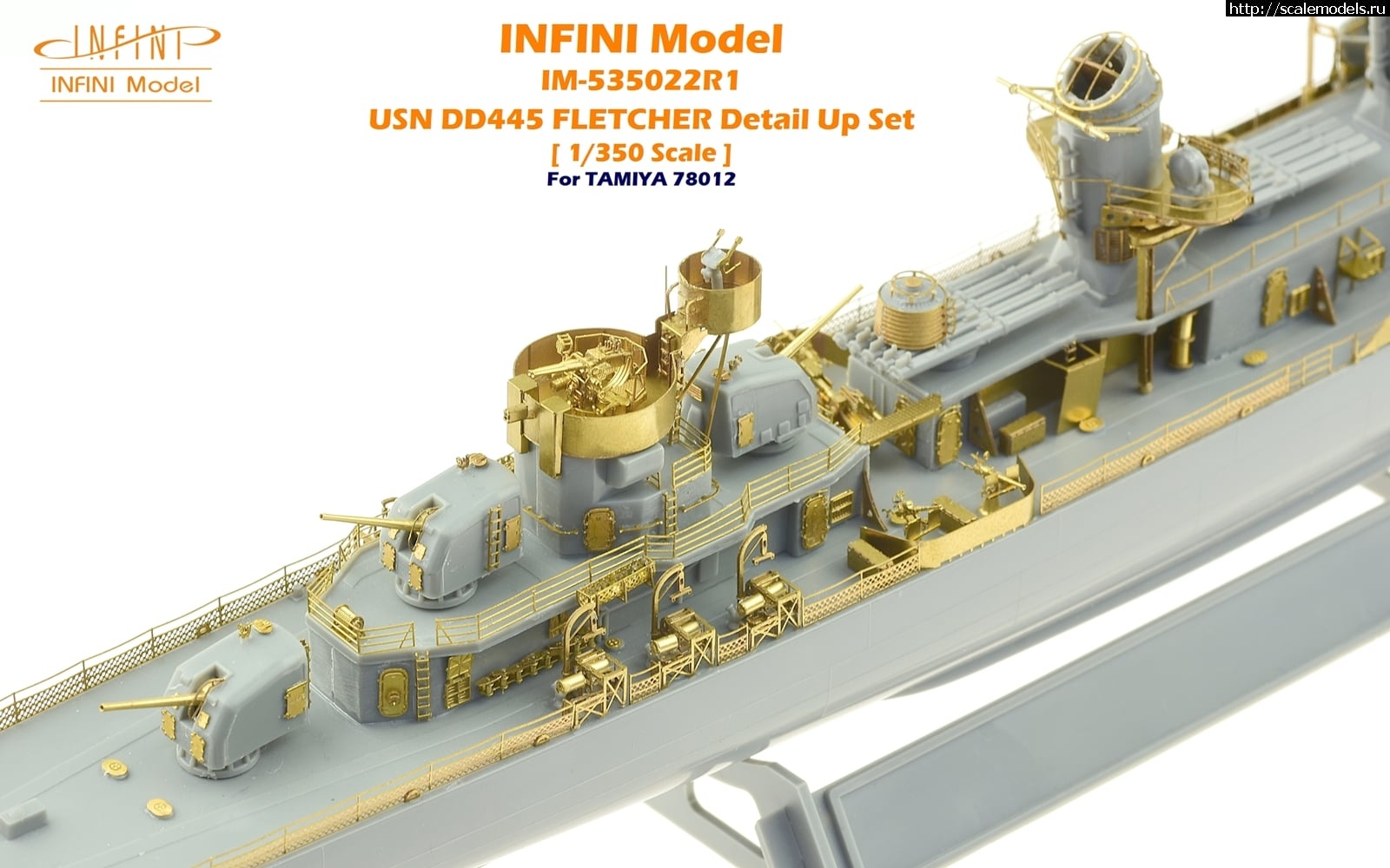 1600157490_119408124_1656336717875391_9091770564963331495_o.jpg :  Infini Models 1/350 US Navy DD-445 Fletcher Detail Up Set  