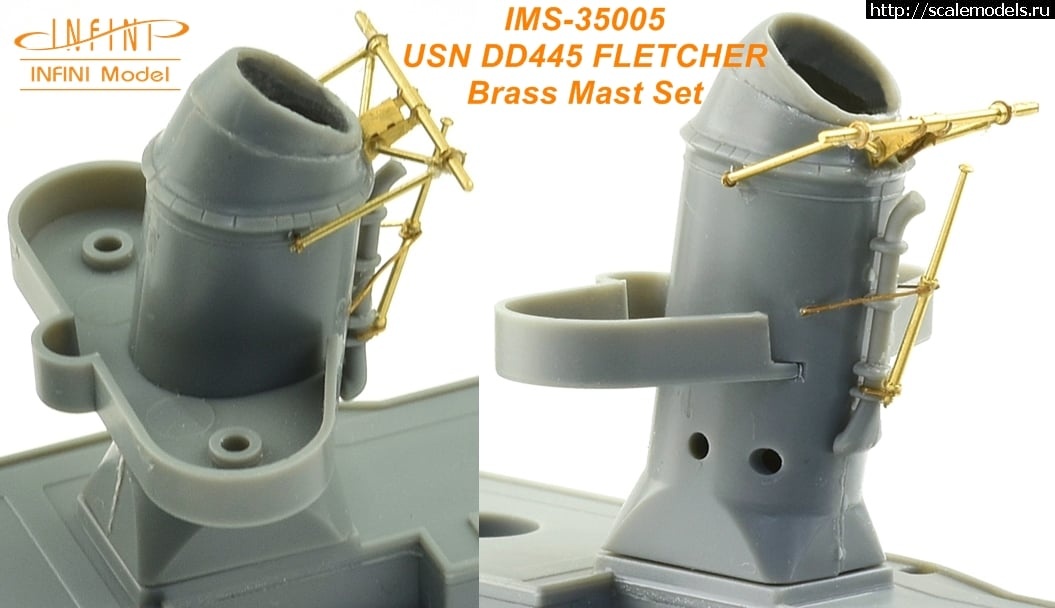 1600157493_119429921_1656337101208686_600860288180559109_o.jpg :  Infini Models 1/350 US Navy DD-445 Fletcher Detail Up Set  