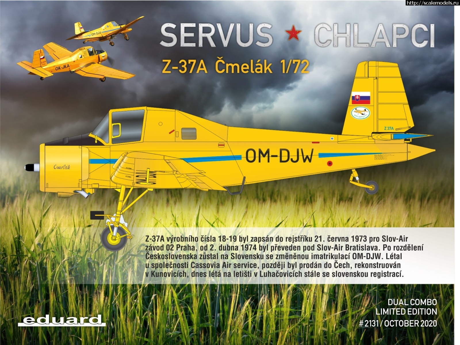 1601546374_119993193_3859849957363256_4765576559055168857_o.jpg :  Servus chlapci (Eduard) 1/72 Zlin Z-37A Cmelak - Dual Combo  