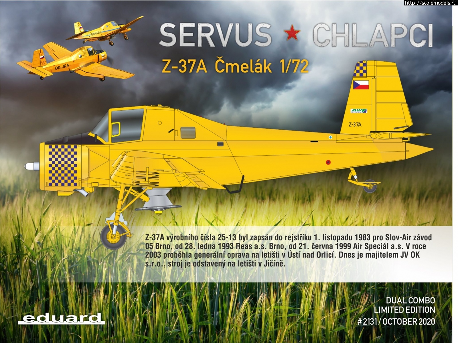 1601546384_119993362_3859850690696516_3737657446540278702_o.jpg :  Servus chlapci (Eduard) 1/72 Zlin Z-37A Cmelak - Dual Combo  