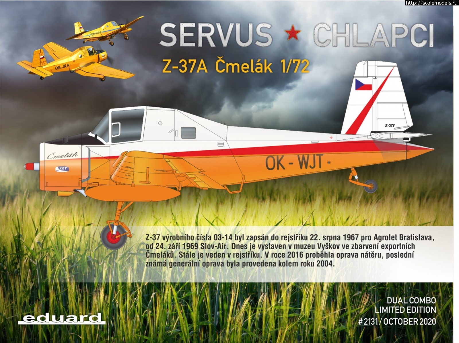 1601546396_120037939_3859851057363146_3587865580726704314_o.jpg :  Servus chlapci (Eduard) 1/72 Zlin Z-37A Cmelak - Dual Combo  