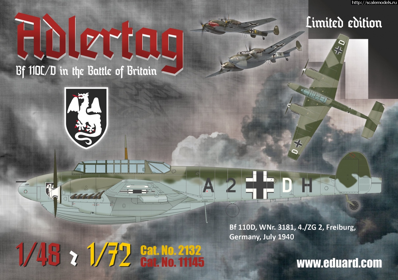 1604573785_123506376_3987467507934833_1374784207741861661_o.jpg :  Eduard 1/48  1/72 Messerschmitt Bf 110C/D Adlertag  