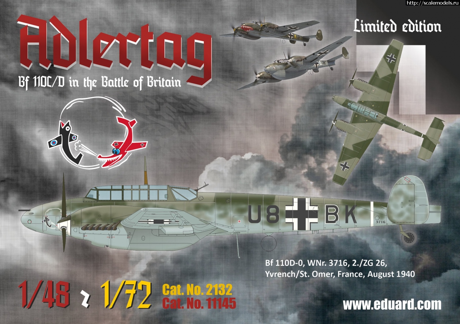1604573790_123813378_3987467511268166_4205866216126882525_o.jpg :  Eduard 1/48  1/72 Messerschmitt Bf 110C/D Adlertag  