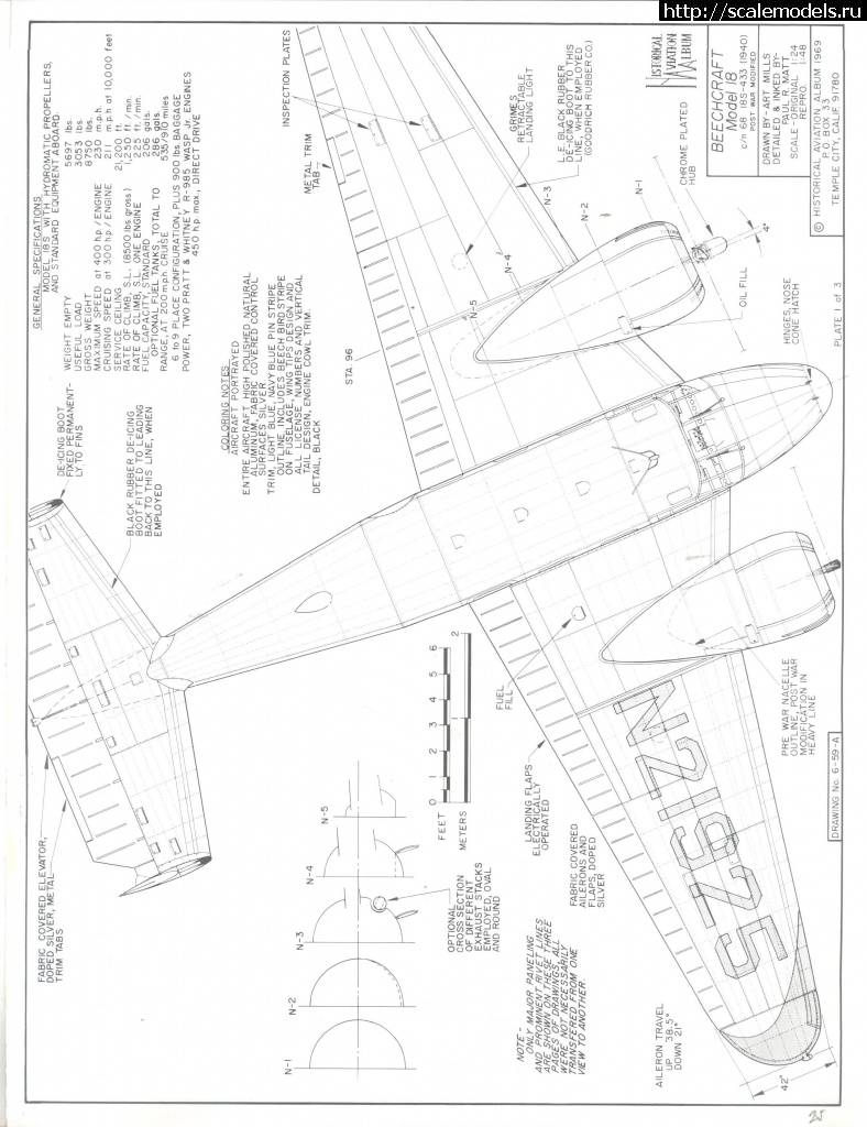 1605809784_Scale-Airplane-Drawings-Volume-1_60.jpg : Re:  ICM 1/48   Beechcraft C18S/  ICM 1/48  ...(#13439) -   