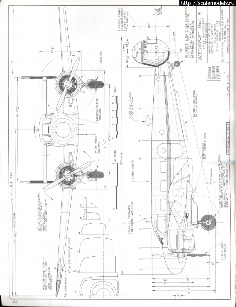 1605809785_Scale-Airplane-Drawings-Volume-1_61.jpg : Re:  ICM 1/48   Beechcraft C18S/  ICM 1/48  ...(#13439) -   