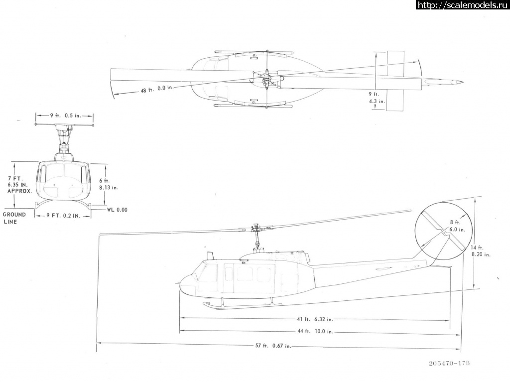 1612528111_Principle-Dimensions---205A-2-6.jpg : #1668189/ Italeri UH-1D Iroquois 1/48 !  