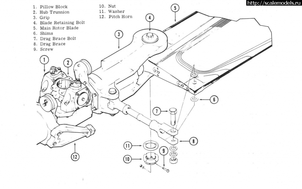 1612529593_Main-Rotor-Hub-and-Blade-Assembly-6-52.jpg : #1668189/ Italeri UH-1D Iroquois 1/48 !  