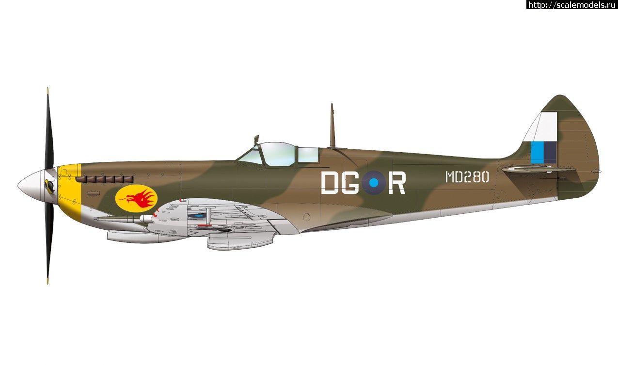 1613594075_8284-a.jpg : Spitfire Mk.VIII, Eduard 1/48 .  