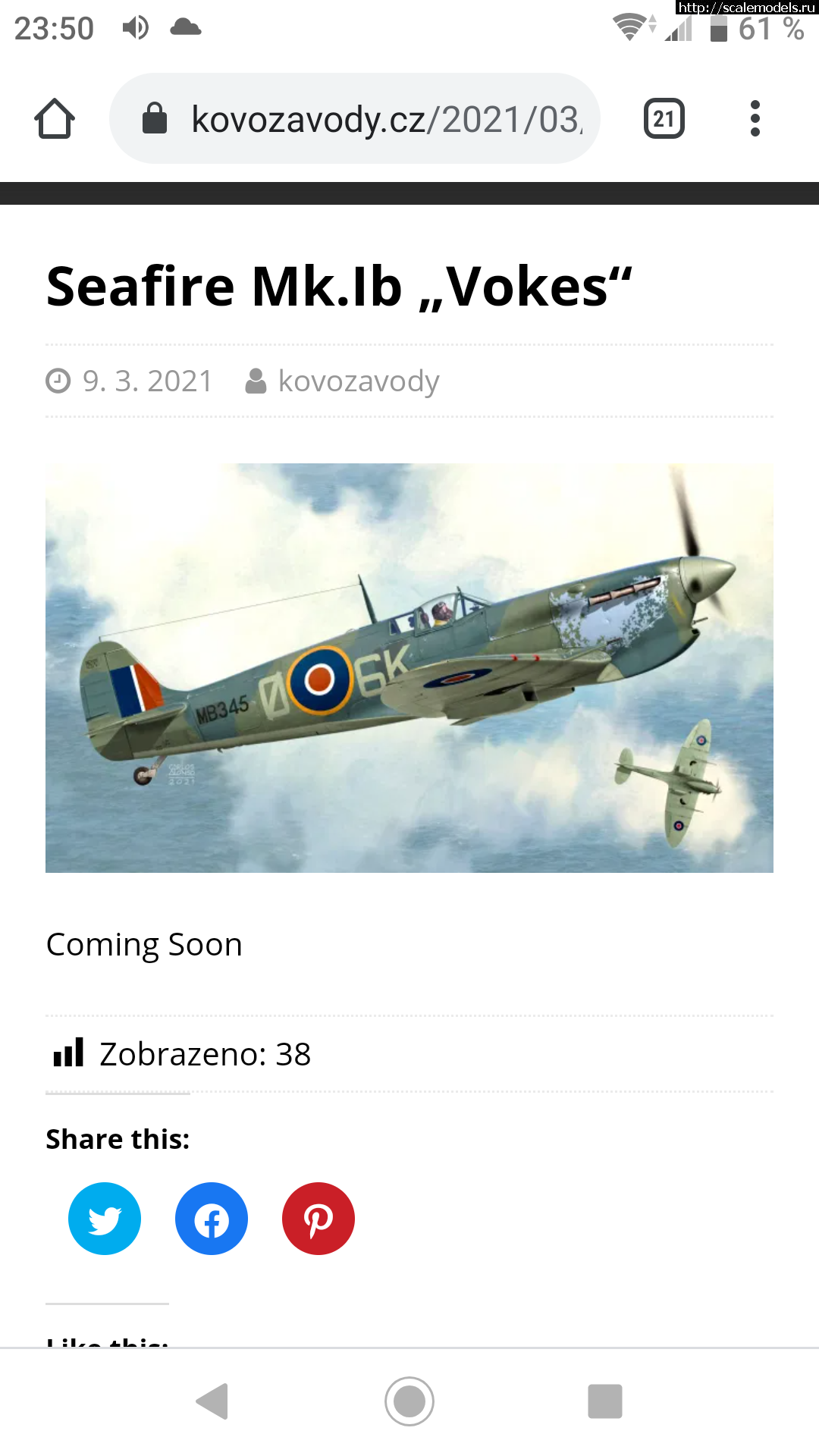 1615413081_Screenshot_20210310-235059.png : #1674744/ Spitfire Mk.IXc 1/72 Kovozavody Prostejov   