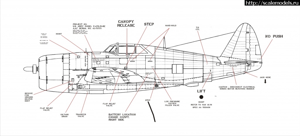 P 47 thunderbolt чертеж