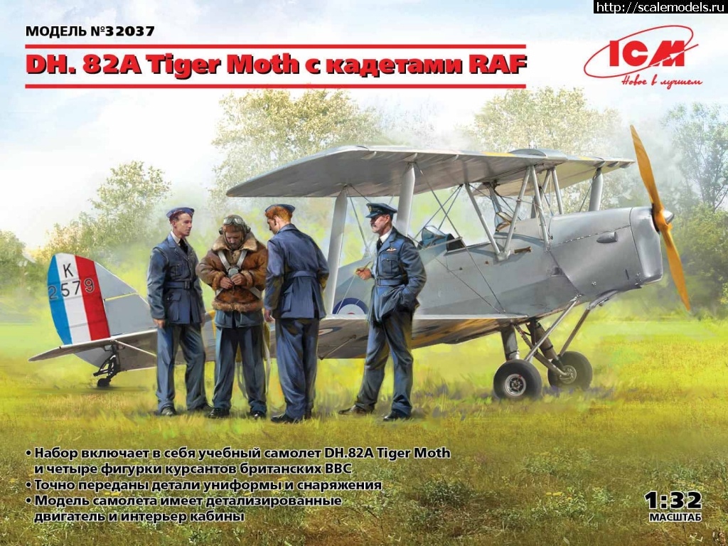 1622632660_32037-ru.jpg : : ICM 1/32 DH. 82 Tiger Moth   RAF  