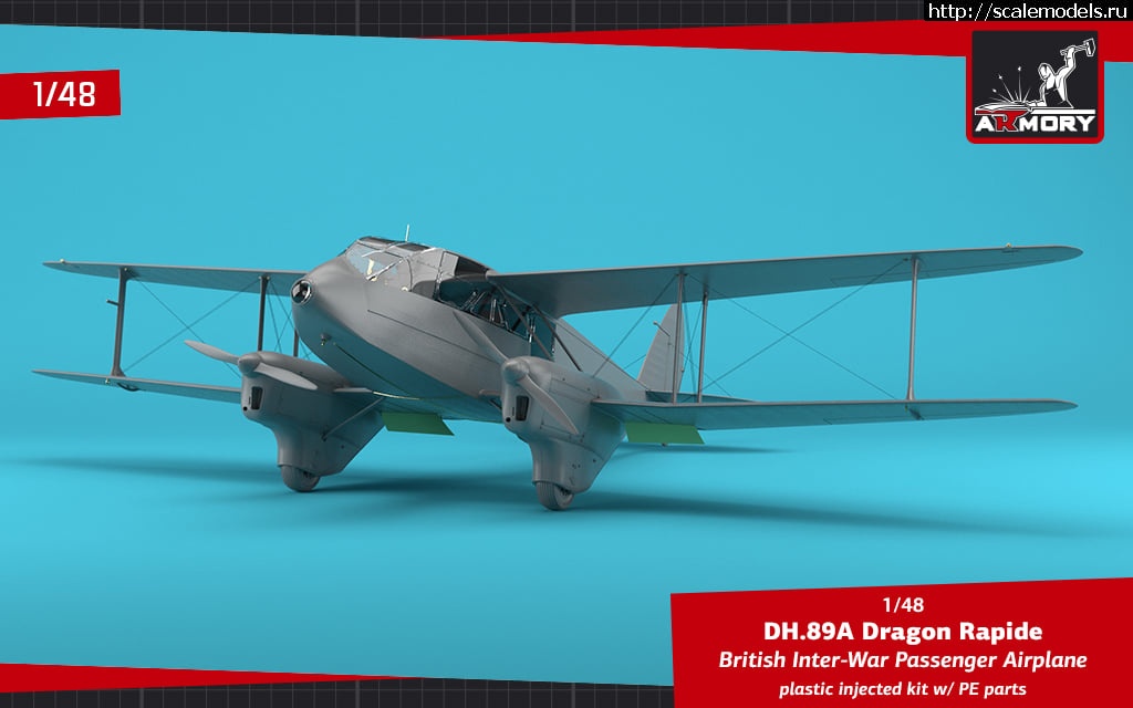 1622705295_193982761_2946177195653512_4174526198592963765_n.jpg :  ARMORY 1/48 DH. 89 A Dragon Rapide  