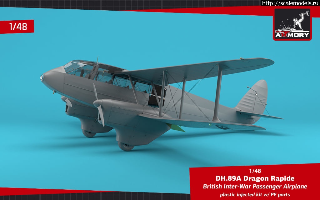 1622705297_194366387_2946177208986844_4073301568408082155_n.jpg :  ARMORY 1/48 DH. 89 A Dragon Rapide  