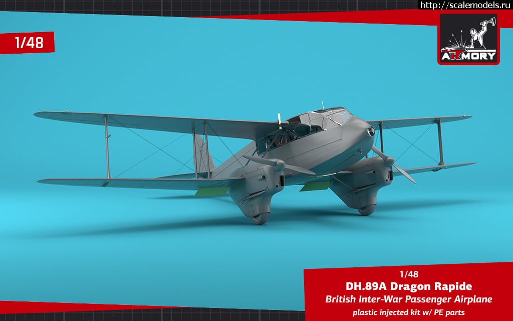 1622705297_194613492_2946177415653490_8771925559405608925_n.jpg :  ARMORY 1/48 DH. 89 A Dragon Rapide  