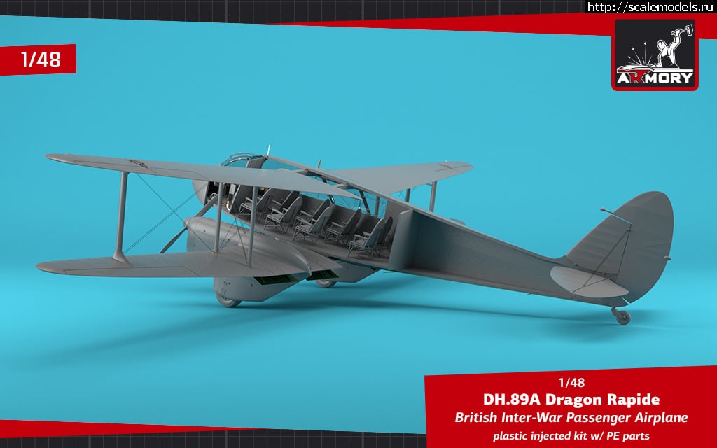 1622705298_195371232_2946177288986836_34775653409937428_n.jpg :  ARMORY 1/48 DH. 89 A Dragon Rapide  