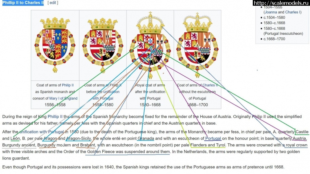 1629461529_Spanish-Philippe-II-coat-of-arms.JPG : #1699579/  1607  LEE -  c     