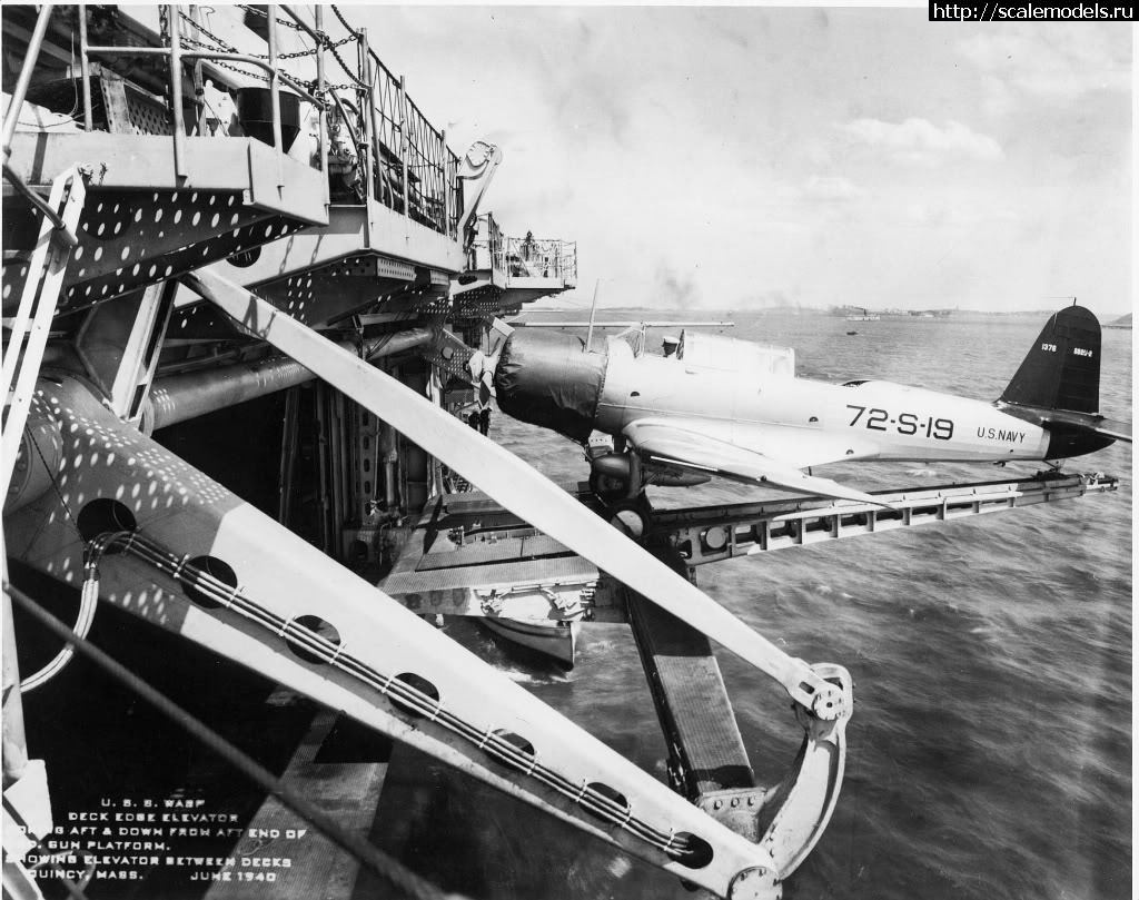 1629528849_SB2U-2withScoutingSquadronSeventy-TwoVS-72picturedsittingonthedeckedgeelevatoroftheUSSWASPCV-7lookingaftanddownfromaftendofthegunplatformSho.jpg : #1699636/ Vought SB2U-2 Vindicator  