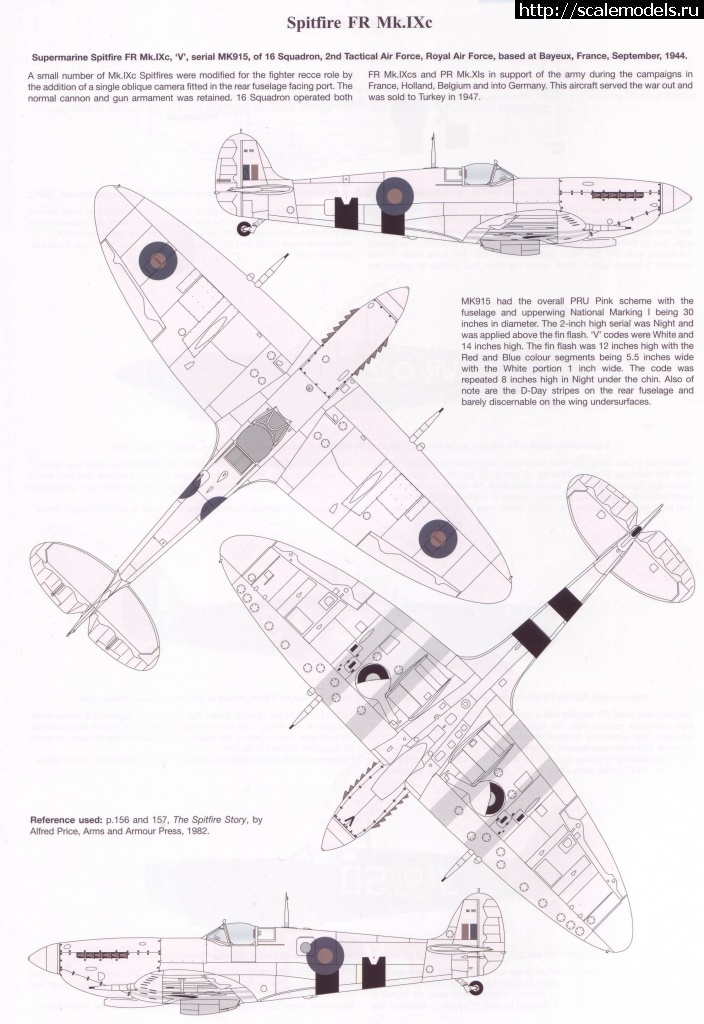 1636683477_MK915-1.jpg : #1711092/ Spitfire FR Mk.IXC 1/72 Hasegawa   