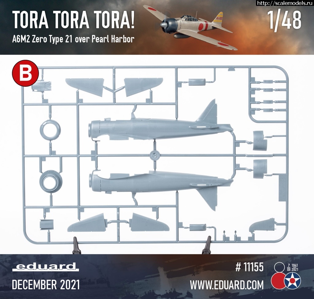 1636704192_3.jpg :  A6M2 Zero Type 21  Eduard  48  - TORA TORA TORA!   