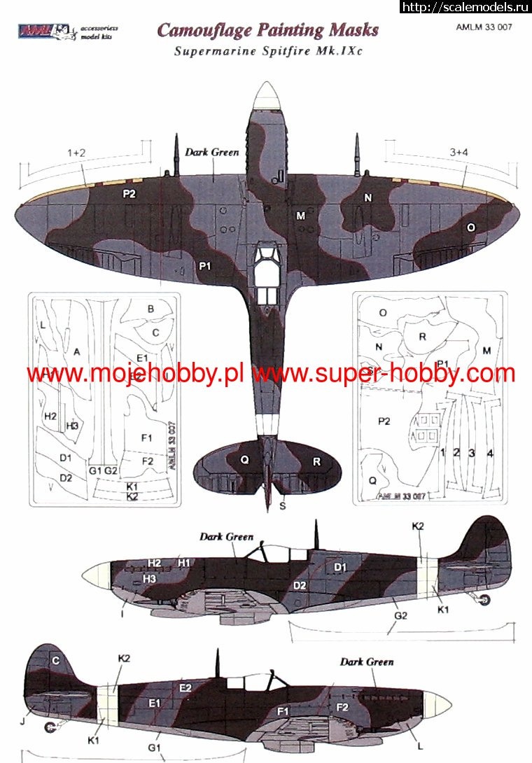 1644329952_22245_2_amlm33007_2.jpg : #1726321/ Eduard 1/72 Spitfire Mk.IXe . - !  