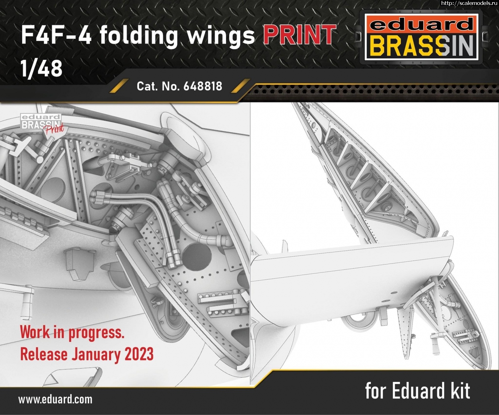 1668092586_2F583215-2653-4E85-9927-CF29873DF536.jpeg :  Brassin 1/48 Grumman F4F-4 Wildcat folding wings set  