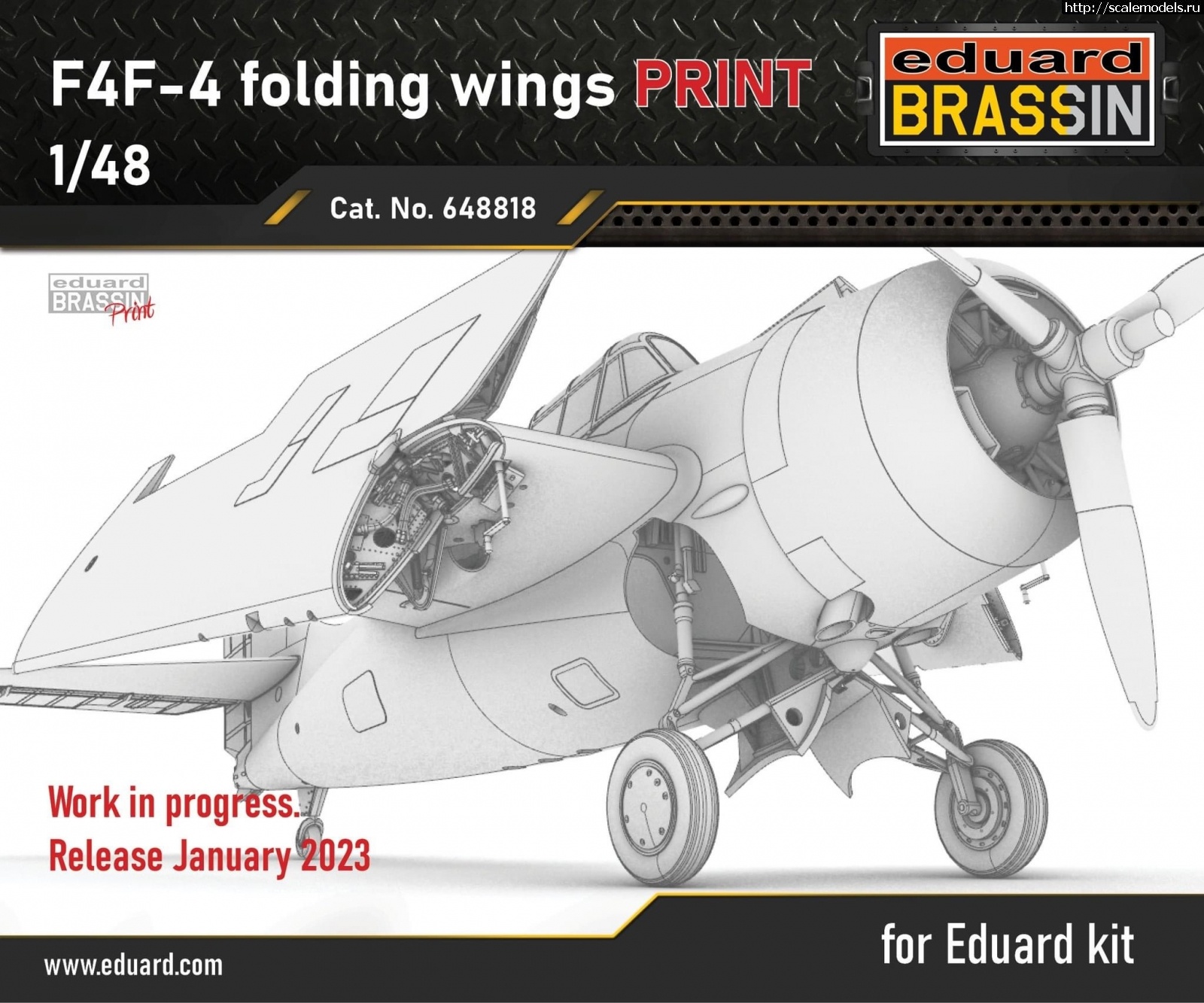 1668092588_CFDBFDD6-45A2-4F83-A770-C5D5E559CAD7.jpeg :  Brassin 1/48 Grumman F4F-4 Wildcat folding wings set  