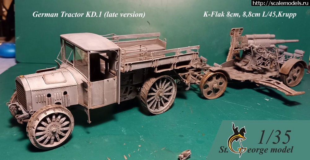 1676328303_318718441_593739349425028_4042772802888341409_n.jpg : St.George model 1/35 German Artillery Tractor KD.1 - GM110  