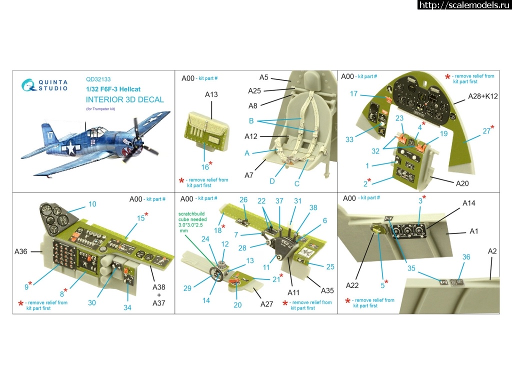 1691583637_QD32133-Instruction.jpg :     Quinta Studio - 1/32 Hellcat  