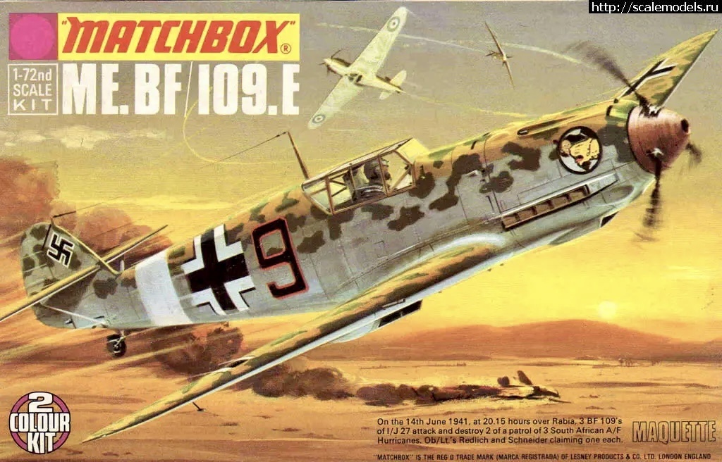 1692370796_IMG_3614.jpeg : Messerschmitt Bf.109E-Trop. I/JG-27 Libye 1941 Matchbox 1/72  