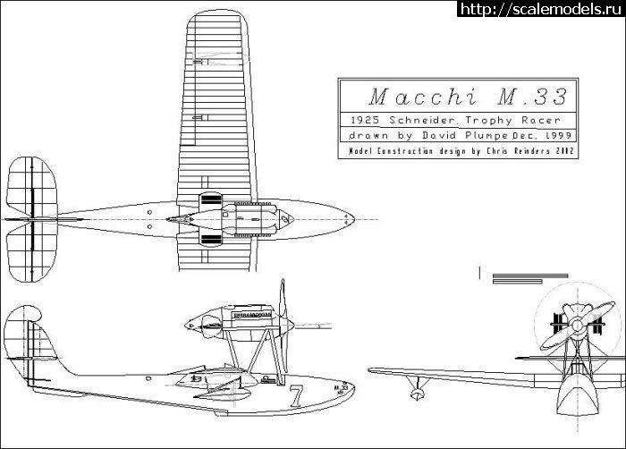 1699460341_Macchi-M-33-seaplane-racer---3-view.jpg : #1806319/ SCHNEIDER THROPHY Macchi M33  