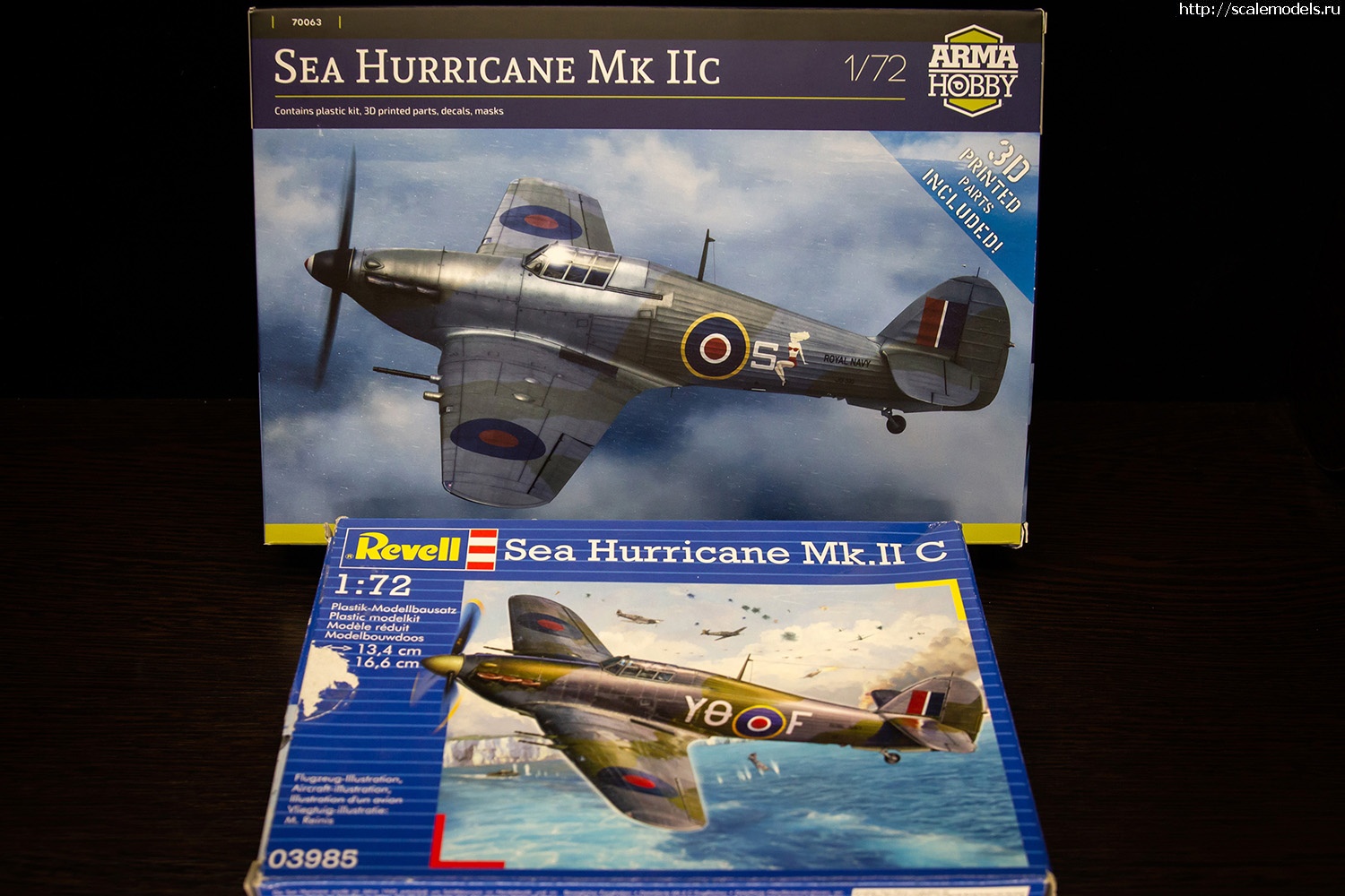 1709917463_IMG_5450.jpg :  Sea Hurricane Mk IIc Arma Hobby vs Revel 1/72  