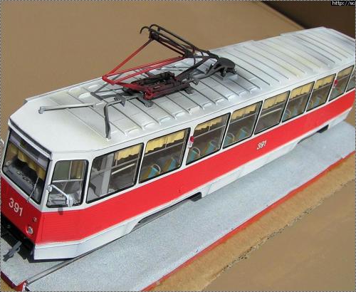 Как сделать трамвай из бумаги(Tatra KT4) ЧАСТЬ 2