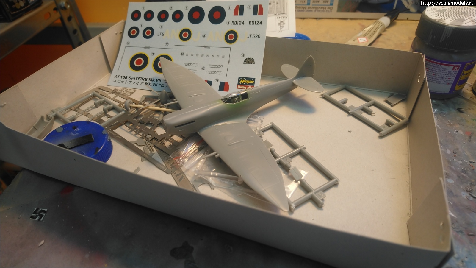 1623072053_IMG-20210607-WA0005.jpeg : #1689510/ Spitfire Mk.VII "Long wing" Hasegawa 1/72   